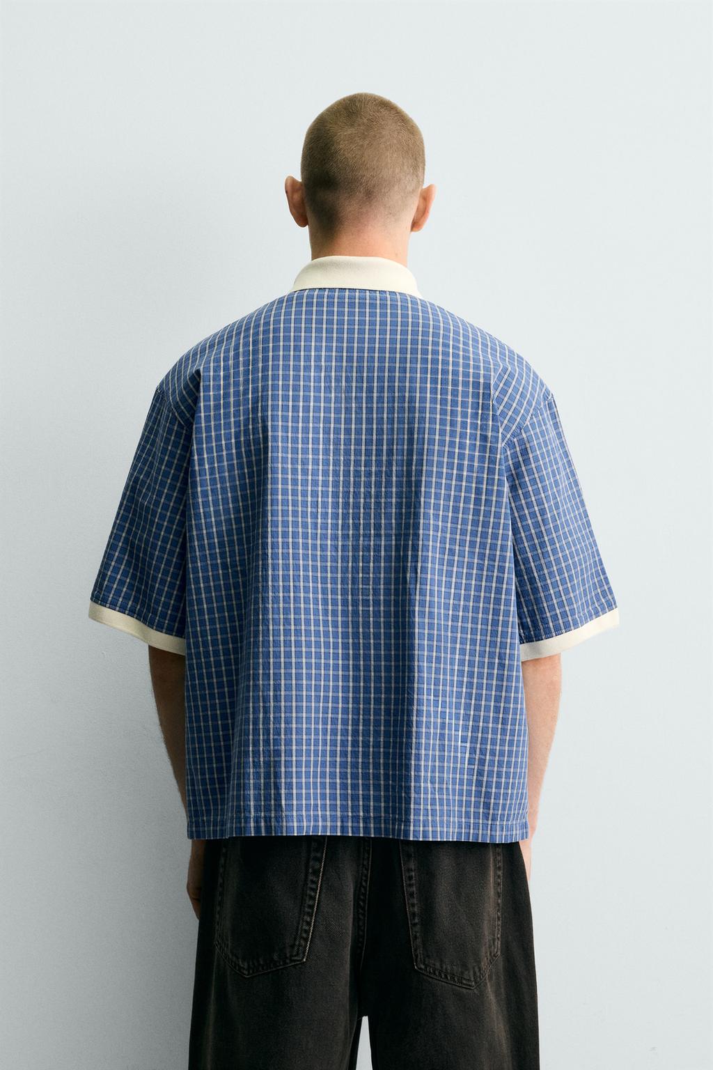 УКОРОЧЕННАЯ РУБАШКА ПОЛО С ПРИНТОМ