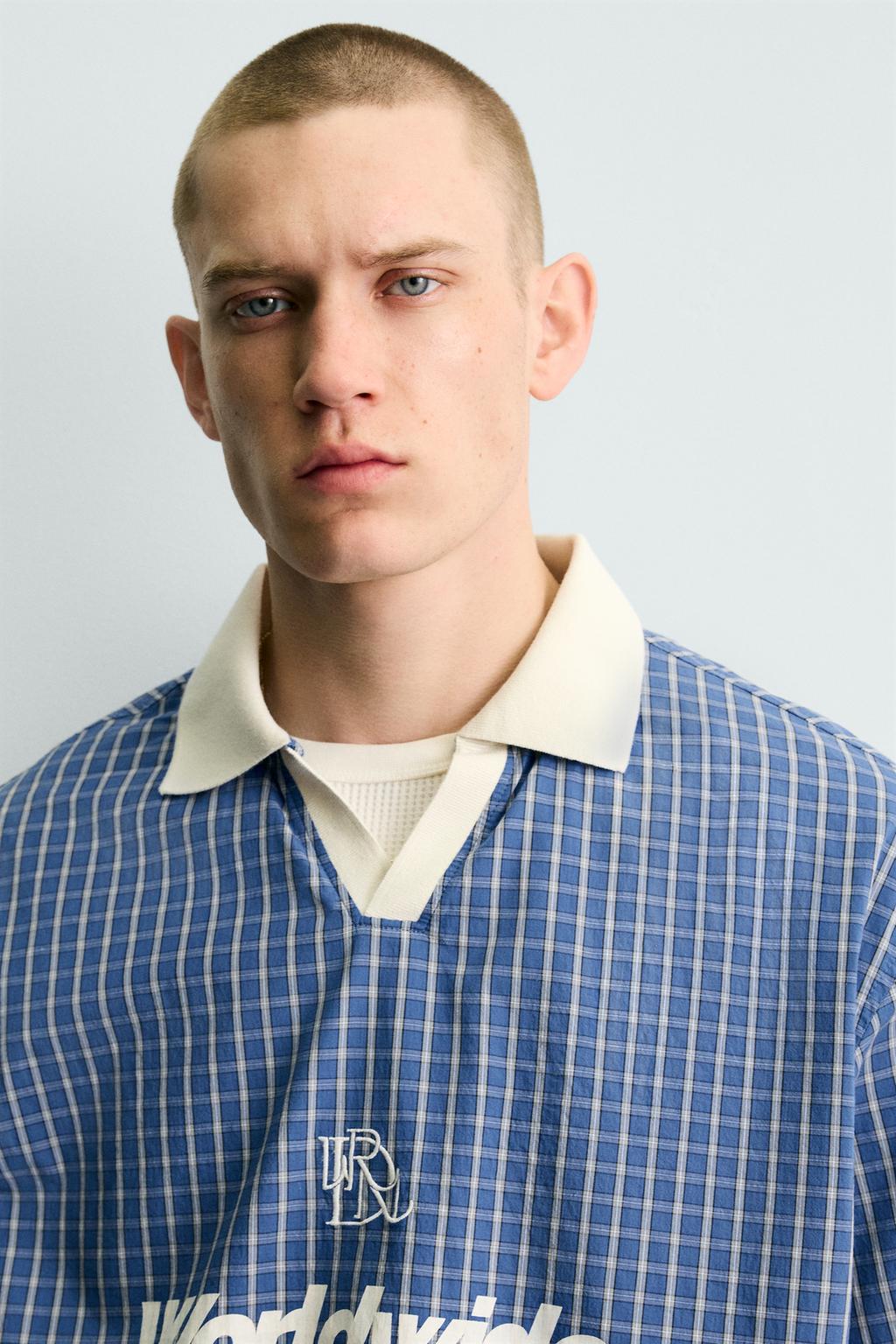 УКОРОЧЕННАЯ РУБАШКА ПОЛО С ПРИНТОМ