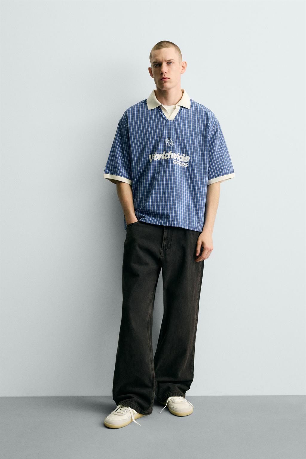 УКОРОЧЕННАЯ РУБАШКА ПОЛО С ПРИНТОМ