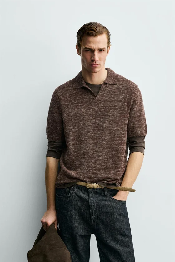 ПОЛО ИЗ РЕЛЬЕФНОГО ТРИКОТАЖА