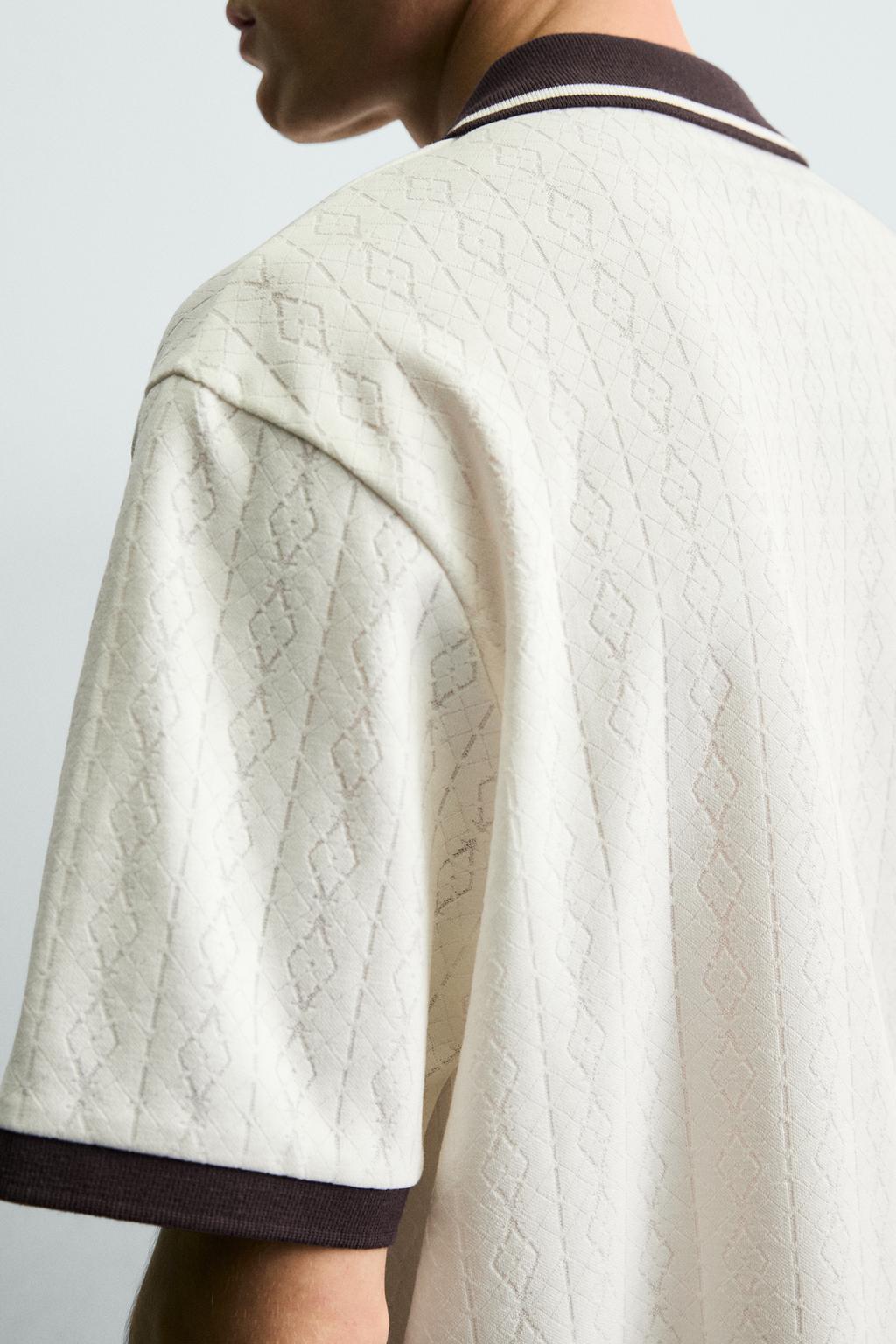 ВЕРТИКАЛЬНОЕ ПОЛО JACQUARD С ВЫШИВКОЙ