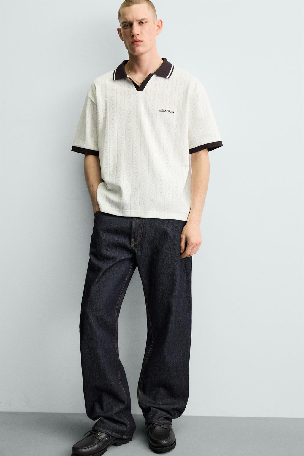 ВЕРТИКАЛЬНОЕ ПОЛО JACQUARD С ВЫШИВКОЙ