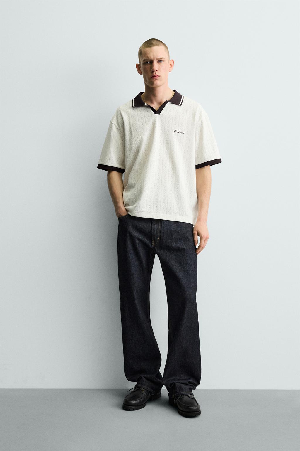 ВЕРТИКАЛЬНОЕ ПОЛО JACQUARD С ВЫШИВКОЙ