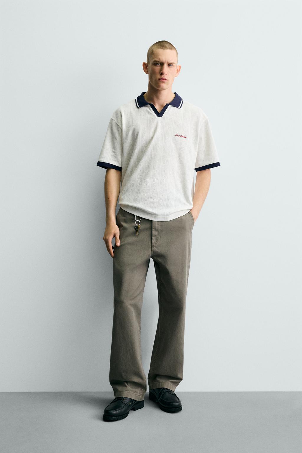 ВЕРТИКАЛЬНОЕ ПОЛО JACQUARD С ВЫШИВКОЙ