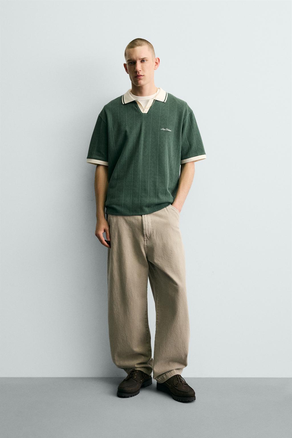 ВЕРТИКАЛЬНОЕ ПОЛО JACQUARD С ВЫШИВКОЙ