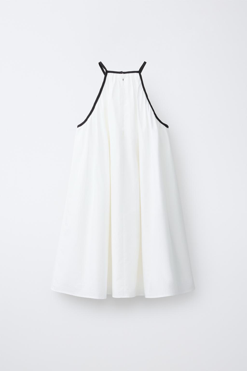 ПЛАТЬЕ С ГОРЛОВИНОЙ ХАЛТЕР И БАНТОМ