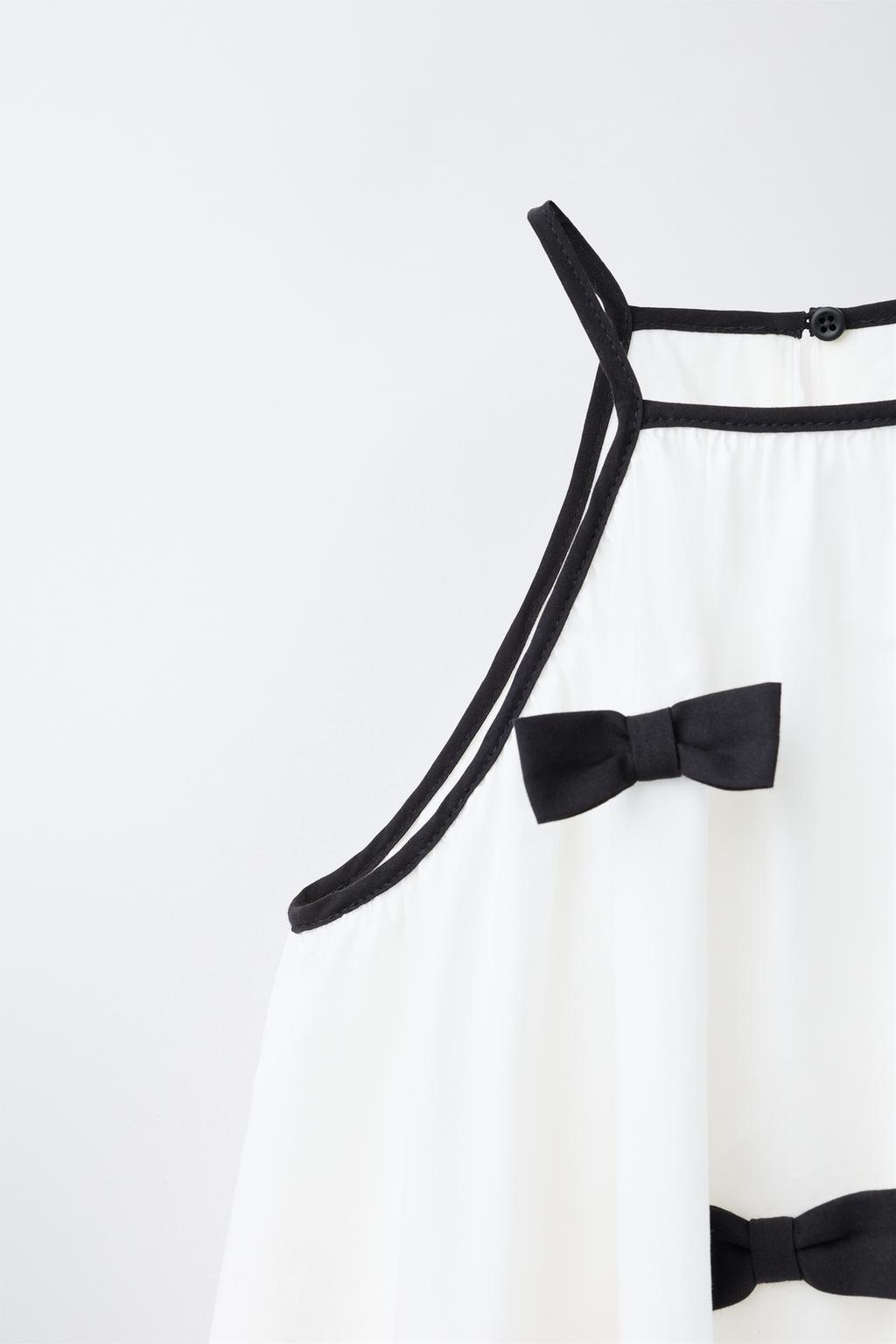 ПЛАТЬЕ С ГОРЛОВИНОЙ ХАЛТЕР И БАНТОМ