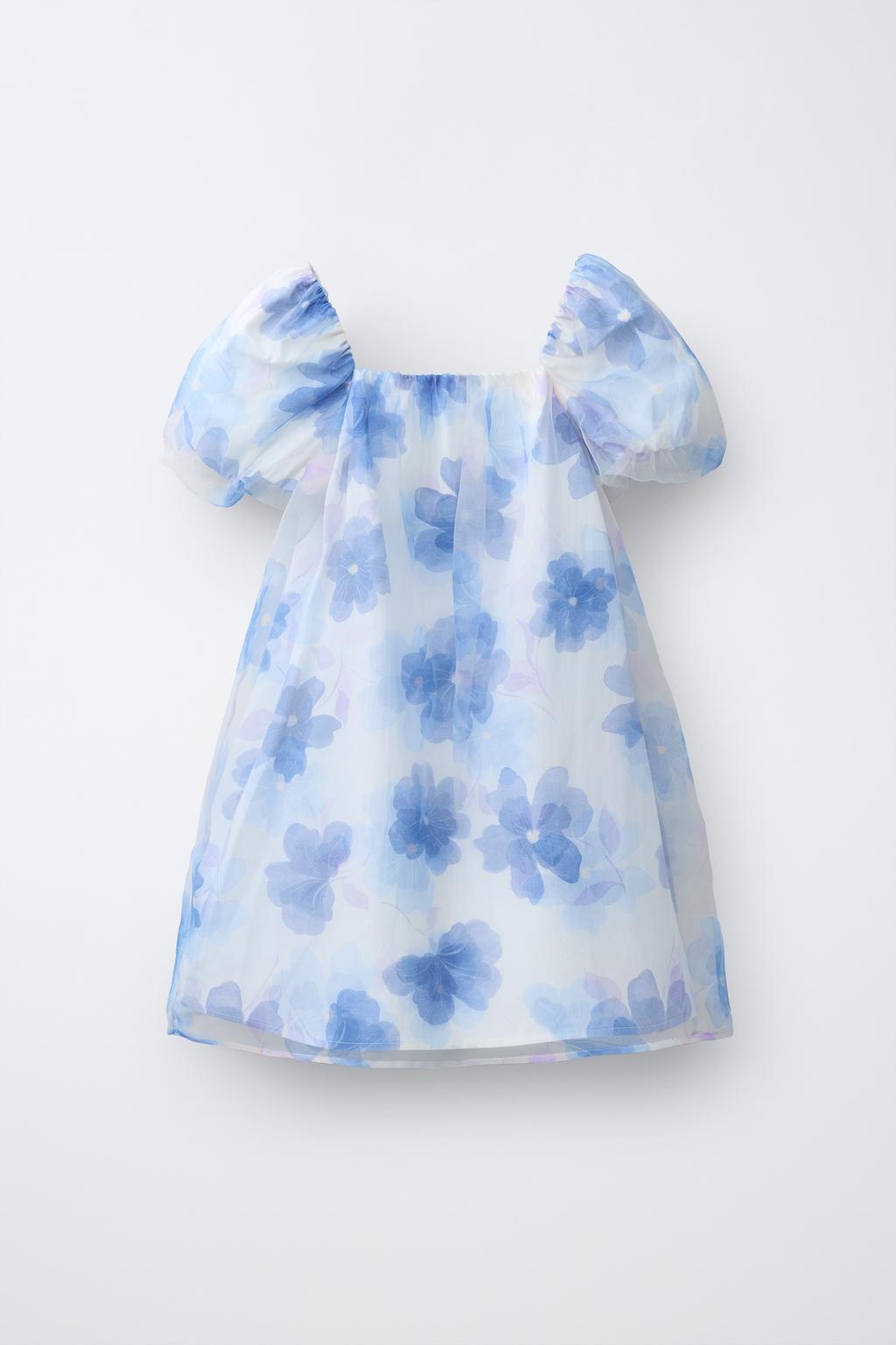 ПЛАТЬЕ ИЗ ОРГАНЗЫ С ЦВЕТОЧНЫМ ПРИНТОМ