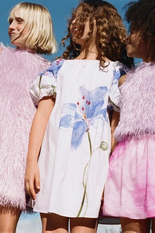 Платье с цветочным принтом- Заказать в России