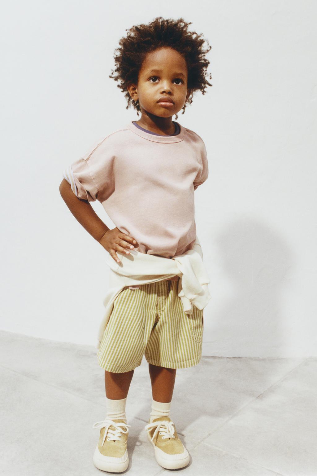 БЕРМУДЫ В ПОЛОСКУ ИЗ ХЛОПКА И ЛЬНА