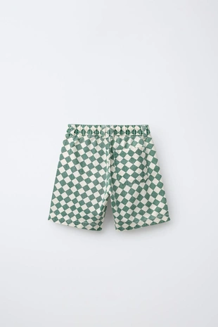 Бермуды из саржи в клетку «шахматы»- Заказать в России