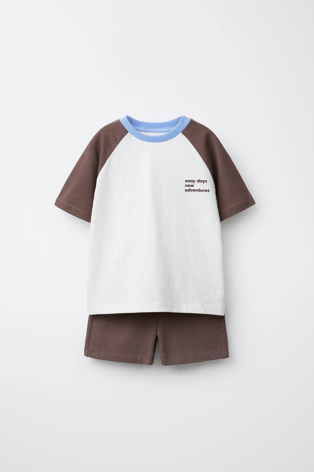 ДЖОГГЕРЫ ИЗ ФУТБОЛКИ И БЕРМУДЫ В СТИЛЕ КОЛОР-БЛОК