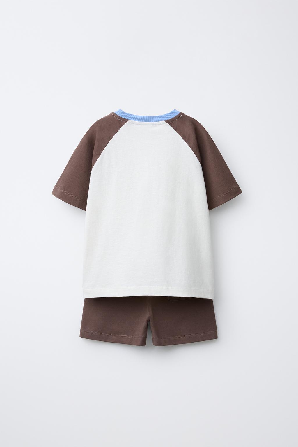 ДЖОГГЕРЫ ИЗ ФУТБОЛКИ И БЕРМУДЫ В СТИЛЕ КОЛОР-БЛОК