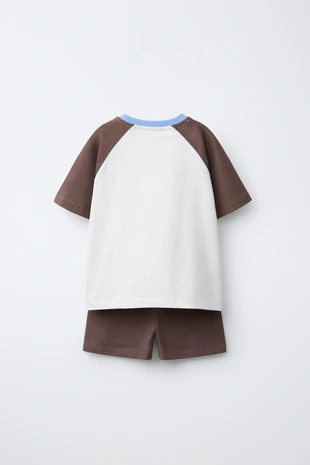 Джоггеры из футболки и бермуды в стиле колор-блок- Заказать в России