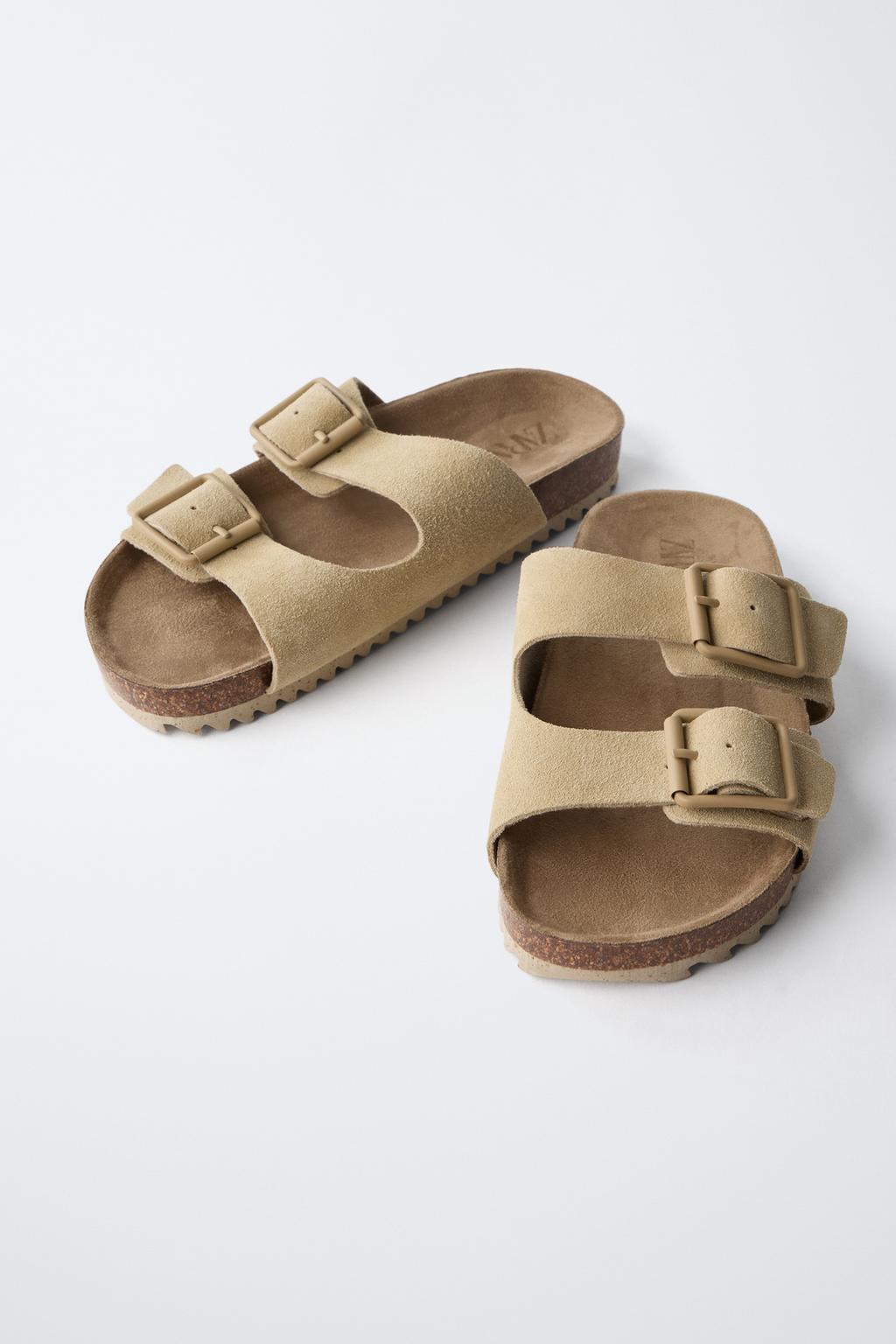 КОЖАНЫЕ САНДАЛИИ С ПРЯЖКАМИ