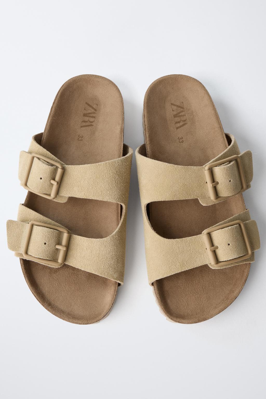 КОЖАНЫЕ САНДАЛИИ С ПРЯЖКАМИ