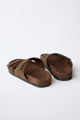 Кожаные сандалии- Заказать в России