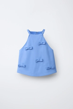 Топ с бантами- Заказать в России