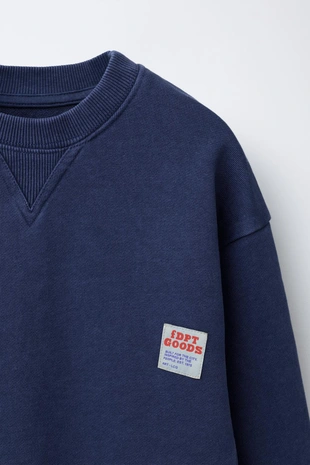 Толстовка Garment Dye с нашивкой- Заказать в России