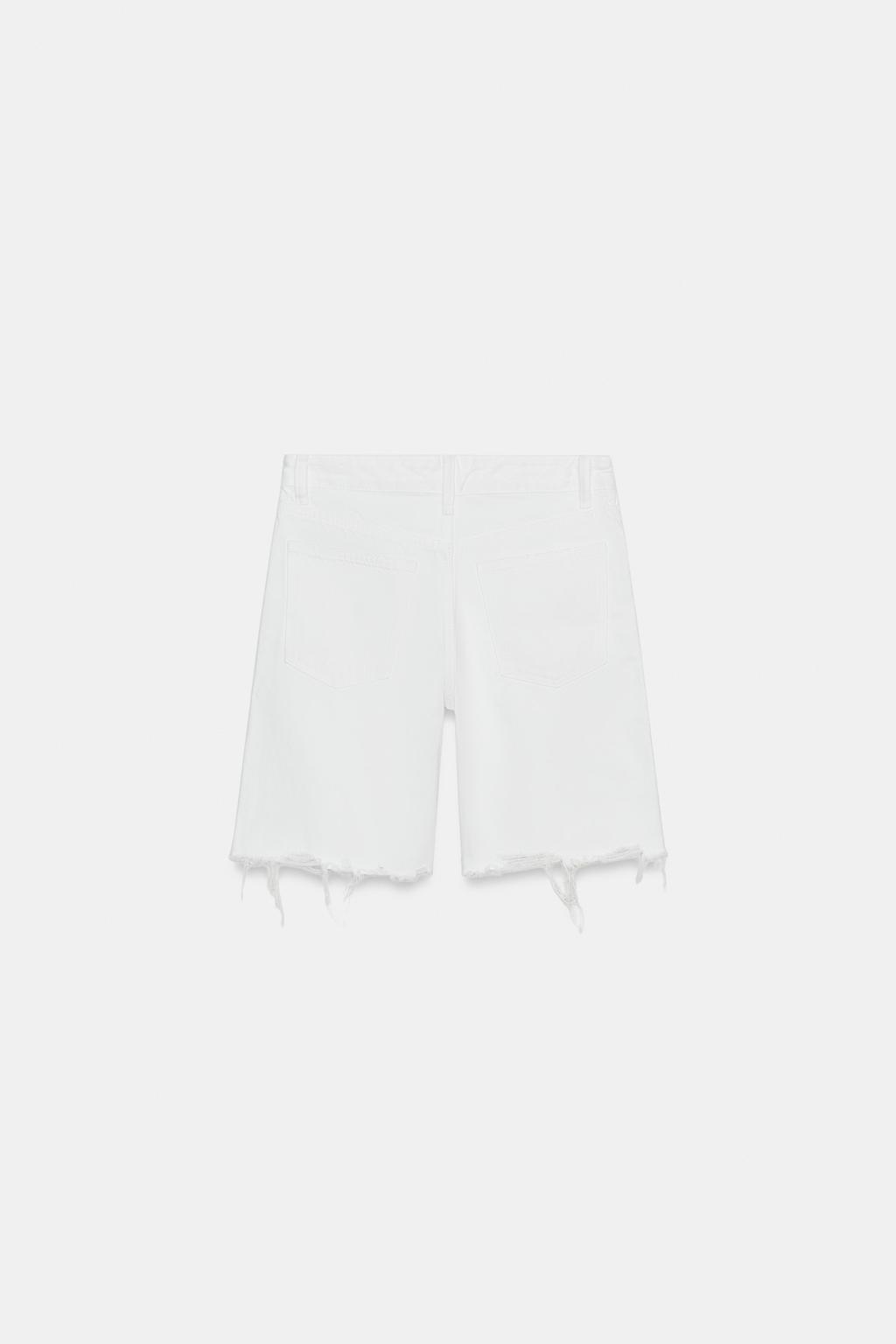 ДЖИНСОВЫЕ ШОРТЫ TRF СО СРЕДНЕЙ ПОСАДКОЙ И РАЗРЕЗАМИ