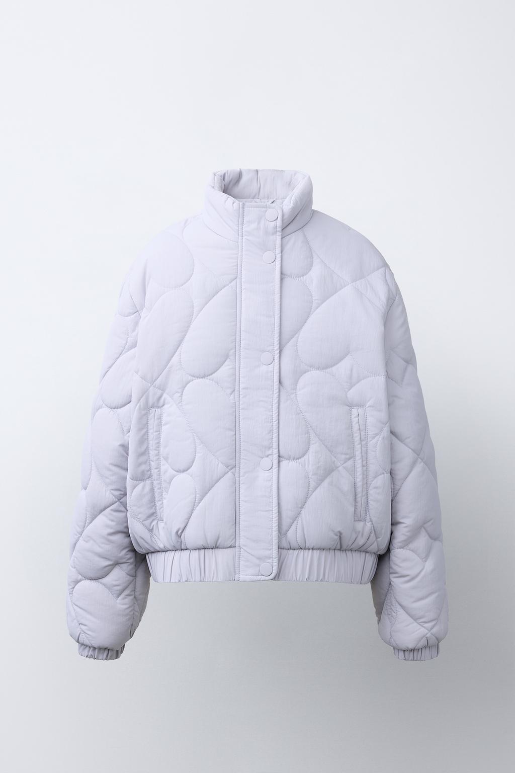 СТЕГАНАЯ КУРТКА С ПРИНТОМ «СЕРДЦА»