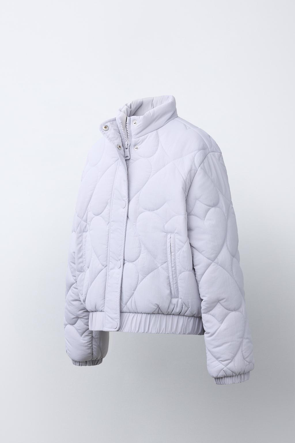 СТЕГАНАЯ КУРТКА С ПРИНТОМ «СЕРДЦА»