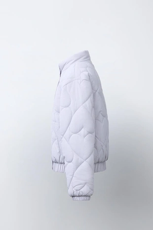 Стеганая куртка с принтом «сердца»- Заказать в России