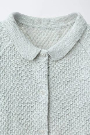 Короткий комбинезон с текстурированной вязкой- Заказать в России