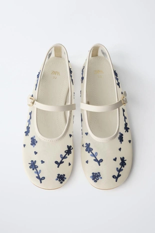 Балетки с вышивкой- Заказать в России