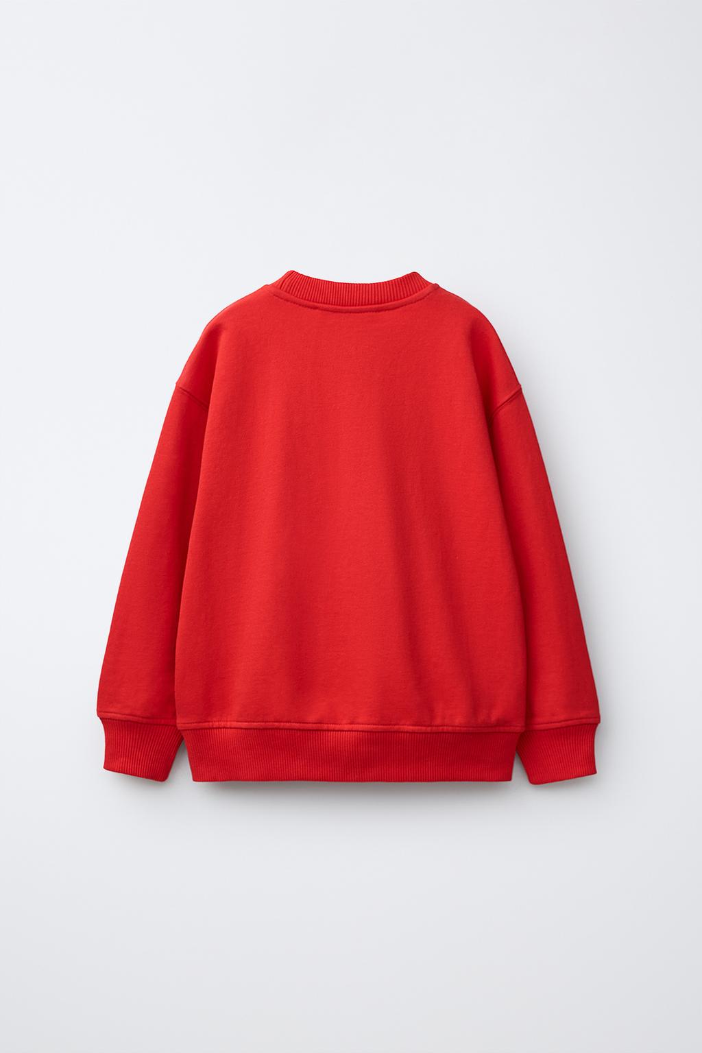 ТОЛСТОВКА С ТЕКСТОВЫМ ПРИНТОМ И НАШИВКОЙ ИЗ МАХРОВОЙ ТКАНИ