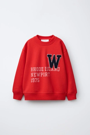 Толстовка с текстовым принтом и нашивкой из махровой ткани- Заказать в России