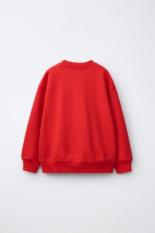 Толстовка с текстовым принтом и нашивкой из махровой ткани- Заказать в России