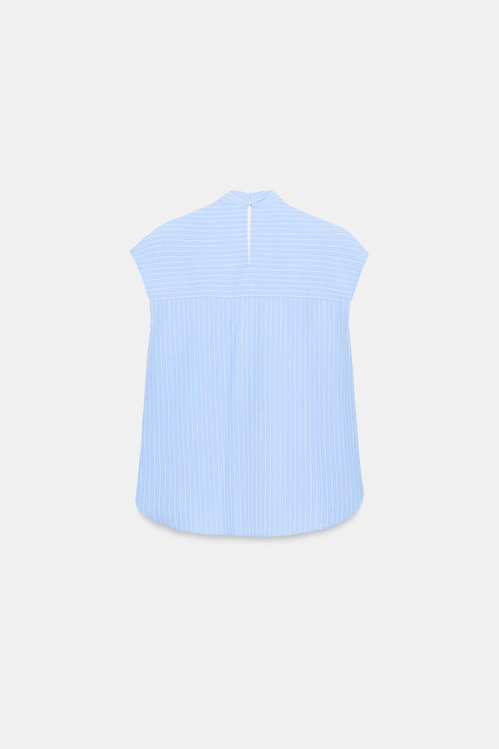 РУБАШКА В ПОЛОСКУ С ЗАВЯЗКАМИ — коллекция Zara «ZW»