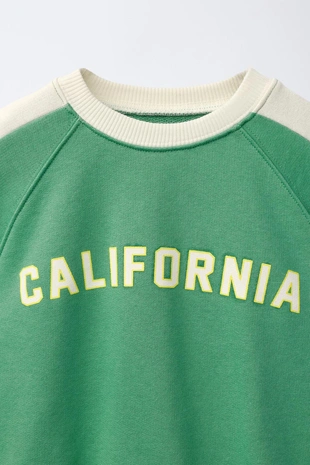 Толстовка с надписью и контрастными полосами- Заказать в России