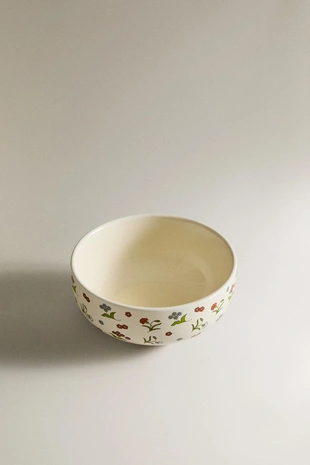 Детская миска из фарфора с цветочным узором- Заказать в России