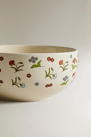 Детская миска из фарфора с цветочным узором- Заказать в России
