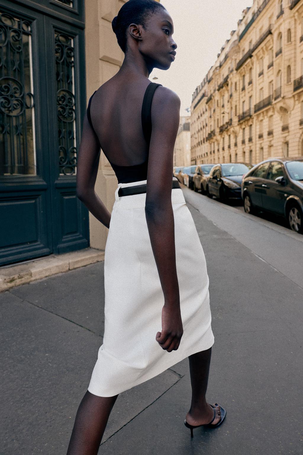 ЮБКА-КАРАНДАШ МИДИ С РЕМНЕМ