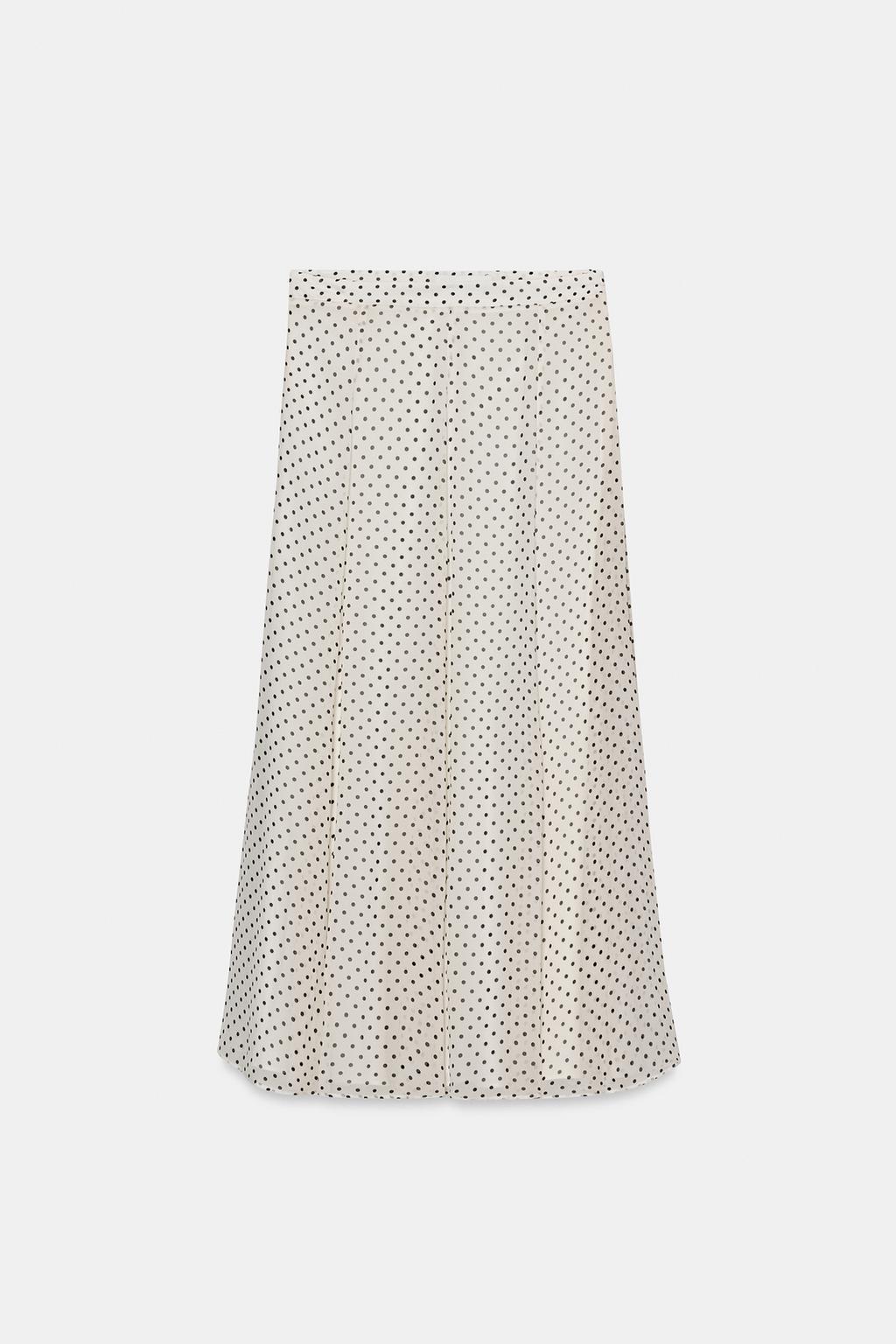 ЮБКА МИДИ В ГОРОШЕК — коллекция Zara «ZW»