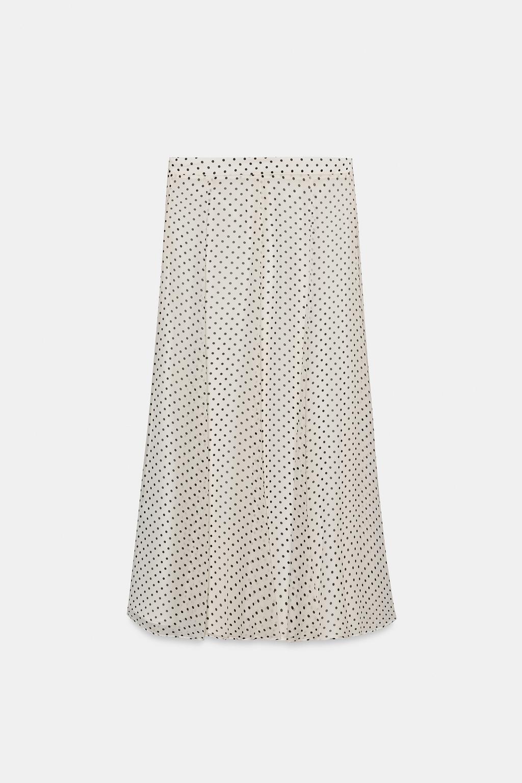 ЮБКА МИДИ В ГОРОШЕК — коллекция Zara «ZW»