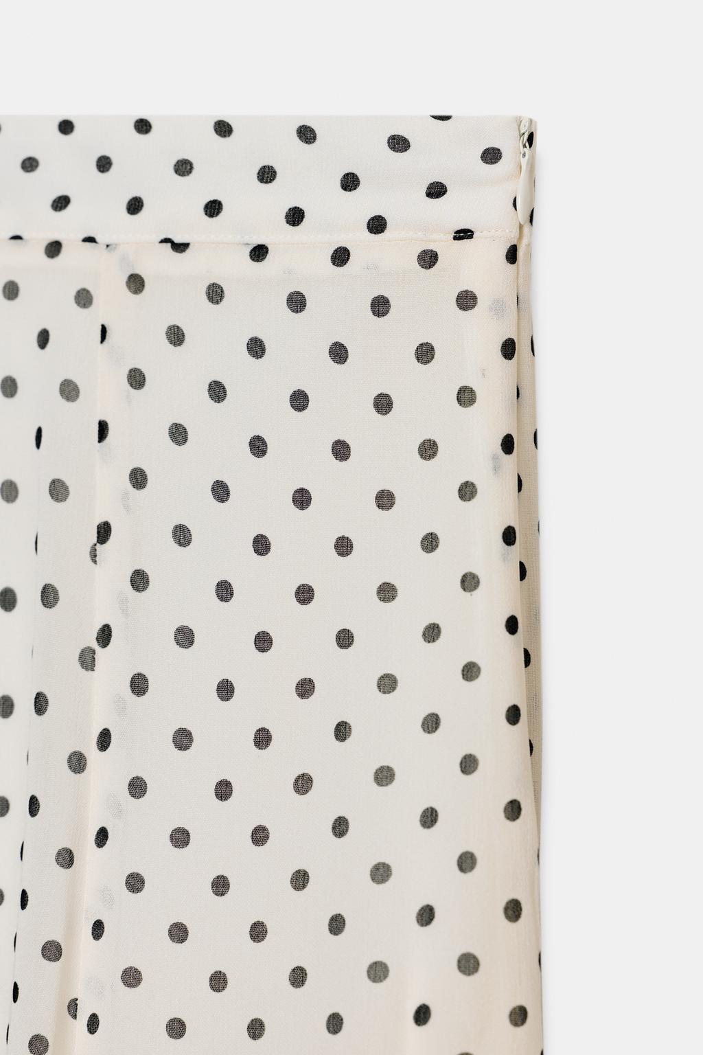 ЮБКА МИДИ В ГОРОШЕК — коллекция Zara «ZW»