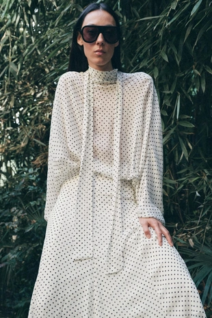 Юбка миди в горошек — коллекция Zara «Zw»- Заказать в России