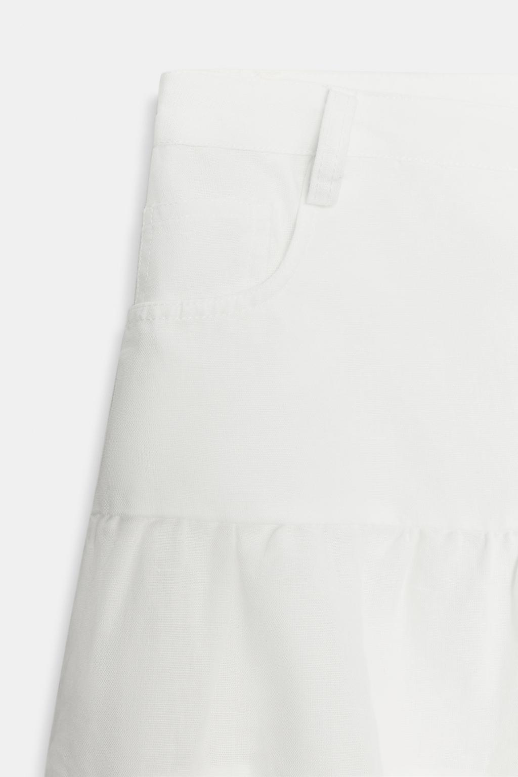 ЮБКА ИЗ ЛЬНА С ВОЛАНАМИ