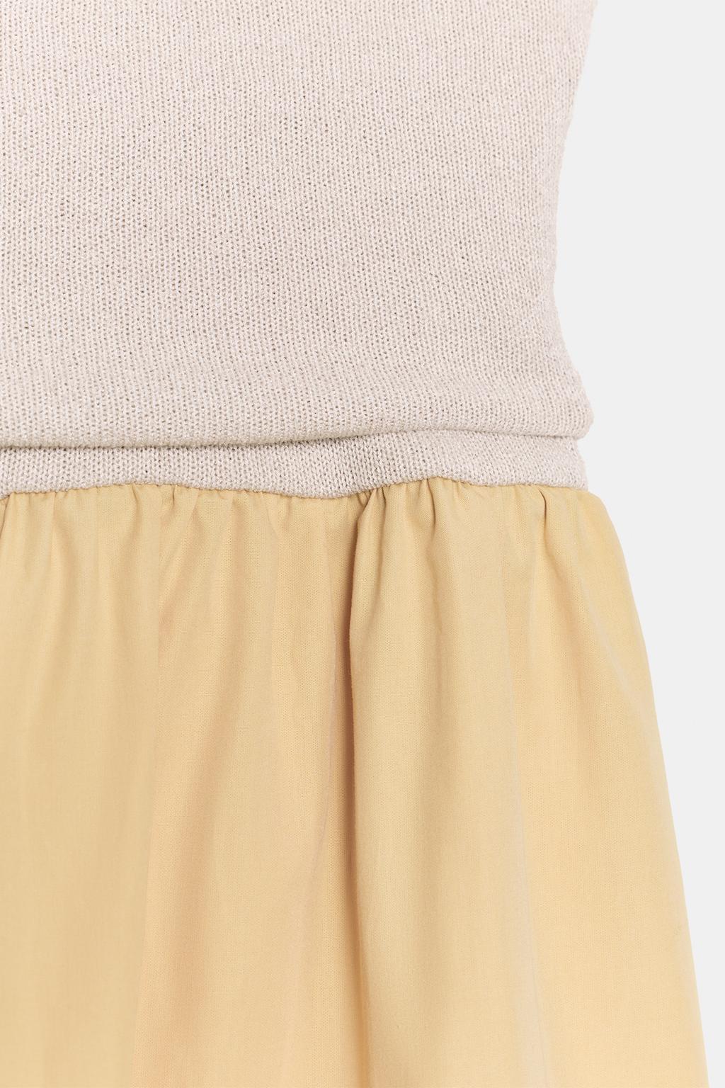 КОМБИНИРОВАННАЯ ЮБКА С ПОЯСОМ-КУШАКОМ