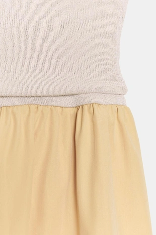 Комбинированная юбка с поясом-кушаком- Заказать в России