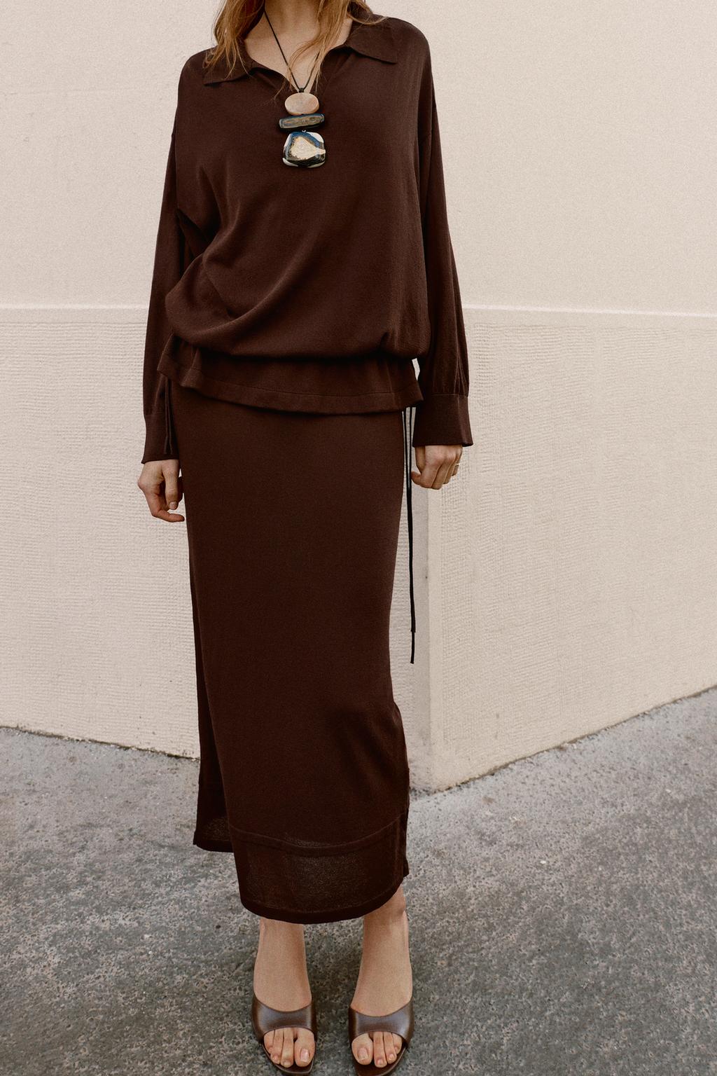 ПРЯМАЯ ТРИКОТАЖНАЯ ЮБКА