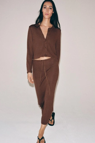 Длинная юбка прямого кроя- Заказать в России