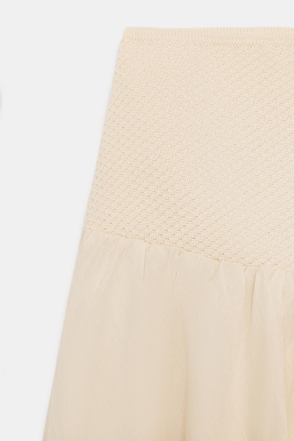 КОМБИНИРОВАННАЯ ТРИКОТАЖНАЯ ЮБКА-БАЛЛОН