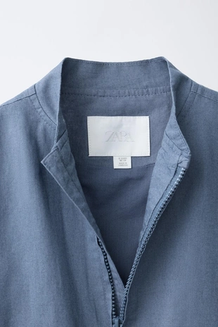 Бомбер из хлопка и льна- Заказать в России