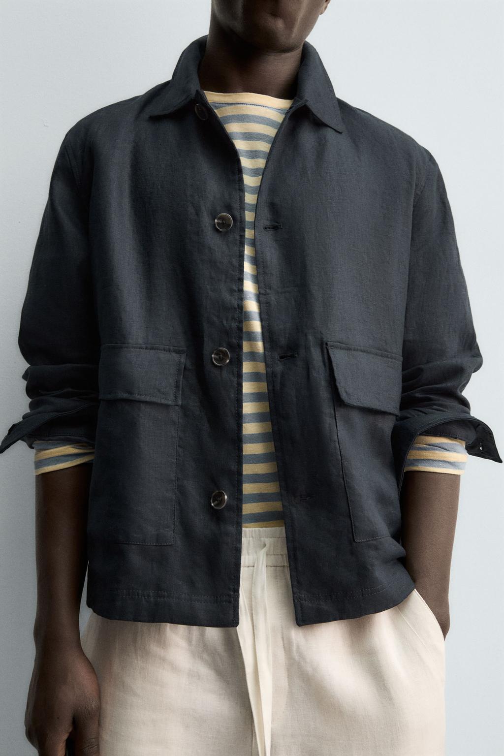 КУРТКА-РУБАШКА ИЗ 100% ЛЬНА