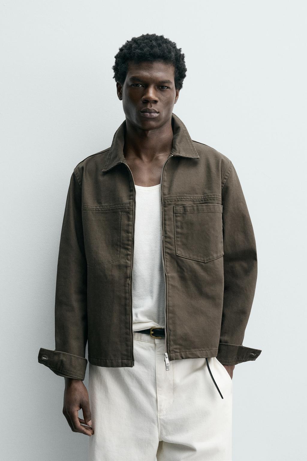 КУРТКА-РУБАШКА КЛАССИЧЕСКОГО КРОЯ С МОЛНИЕЙ